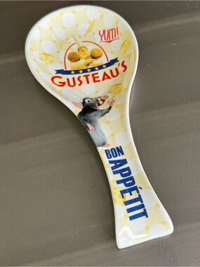 Pixar - Ratatouille Ceramic Spoon Rest Featuring Gusteau’s and Remy